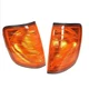 Corner Turn Signal Light Pair Amber Shell For Mercedes Benz W124 E Class 86-95