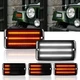 2x LED Turn Signal Lights White DRL Sequential Amber for 97-06 Jeep Wrangler TJ