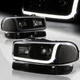 For 1999-2006 GMC Sierra 1500 2500 DRL LED Black Smoke Headlights+Bumper 4PCS