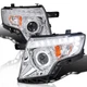 Fits 2007-2010 Ford Edge Led Strip Halo Projector Headlights Lamps Left+Right