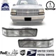 Front Signal Lights Lens and Housing LH &RH For 1988-2000 Chevy & GMC C/K Series