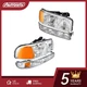 Headlight Assembly For 1999-2005 GMC Sierra 1500 & Yukon Halogen Amber Reflector