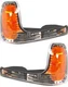 For 1999-2000 Yukon Parking Light Front Amber & Clear Plastic SET PAIR