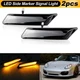 Smoke Lens Amber LED Side Marker Signal Light For 2006 - 2012 Porsche Cayman 987
