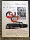 1952 OLDSMOBILE AC CORALOX SPARK PLUG HARNDEN FOSTER ART RACECAR AUTO AD 34770