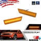 Amber Lens + LED Front Bumper Side Marker Lights For Dodge Challenger 2008-2014