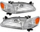 Headlamps Fits Toyota for Corolla 1998-2000 Headlights Assembly Pair Clear Lens