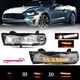 For 2018 2019 2020 2021-2023 Ford Mustang LED Fog Lights w/DRL Squential Lamps