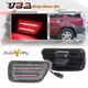 2PCS Clear Lens Red LED Rear Bumper Side Marker Lights For 1997-2001 Honda CR-V