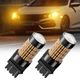 Auxito Super Bright LED Front Turn Signal Light Bulbs 3157 3000K Yellow Amber US
