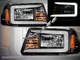 2001-2011 FORD RANGER HEADLIGHTS Corn Lights C-BAR LED BLACK NEW