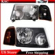 Front Headlight Assembly Set for 2001-2011 Ford Ranger Amber Clear Black Halogen Front Headlight Assembly Set for 2001-2011 Ford Ranger Amber Clear Black Halogen