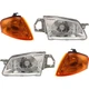 Headlight Lamp  Left-and-Right Left & Right for Mazda Protege 1999-2000