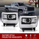 Black Clear OE Style Head Lights Lamps For 2014-2019 GMC Sierra 1500 2500 3500