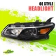 Factory Style Projector Headlight Lamp for Chevy Malibu 16-18 Black Left Sdie