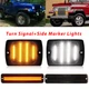 Smoked Bumper Signal+Fenders Side Marker Lights For Jeep 1987-1995 Wrangler YJ