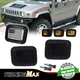 For 03-09 Hummer H2 Base LH & RH Smoked US Flag Switchback LED DRL Signal Lights