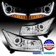 Fits 2011-2015 Chevy Cruze LED Light Strip Halo Projector Headlights