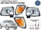 Fits Head Lamp Corner Turn Signal Light 2001 - 2004 Toyota Tacoma Combo 4 PC Set