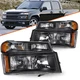 For 2004-2012 Black Chevy Colorado GMC Canyon Headlights Assembly+ Bumper Lamps For 2004-2012 Black Chevy Colorado GMC Canyon Headlights Assembly+ Bumper Lamps