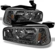 - for 06-10 Dodge Charger Smoke 1 Piece DRL LED Headlights W/Corner Turn Signal