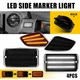 For Jeep Wrangler TJ 1997-2006 Smoke LED Bumper Signal Front Side Marker Lights