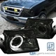 Fits 1998-2000 Ford Ranger Smoke LED Halo Projector Headlights Head Lamps L+R