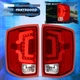 For 14-19 Chevy Silverado 1500 2500 3500 LED Bar Brake Tail Lights Pair Red Lens