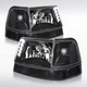 Fit 1998-2000 Ford Ranger Led Black Headlights+Corner Turn Signal Lamps Pair