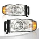 HEADLIGHTS LAMP CHROME HOUSING AMBER CORNER FOR 02-05 DODGE RAM 1500 2500 3500