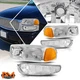 For 01-07 GMC Sierra/Yukon Denali Headlight/Lamps Chrome Housing Amber Corner