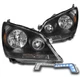 For 05-07 Honda Odyssey Black Replacement Headlights Lamp w/Bumper Blue LED DRL