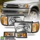 For 1999-2002 Toyota 4Runner Chrome Headlights w/ Corner Signal Lights 6pcs Set