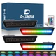 4x RGB LED Smoke Front Rear Side Bumper Marker Lights 08-14 For Dodge Challenger