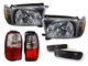 Black Headlights + Smoke Bumper lights + LED Taillights for 96-98 Toyota 4Runner