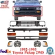 Front Bumper + Valance + Grille +Headlights Kit For 1992-1995 Toyota Pickup 2WD
