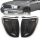 Pair of Smoke Lens Chrome Trim Corner Lights Lamps For Toyota Tacoma 2001-2004