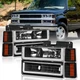 LED&DRL Headlights Front Lamps For 1994-1998 Silverado Tahoe C10 C/K 1500-3500