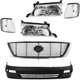 Front Bumper Cover & Grille & Lights set 6 pc for 96-97 Toyota Avalon US Built