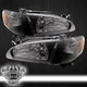 For 98-00 Toyota Corolla CE LE Black Headlights + Amber Corner Signal Lamps Set