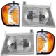 Headlight and Corner Light Kit For 92-02 Ford E-150 Econline E-250 Econoline 4Pc