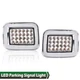 Fit For 03-09 Hummer H2 Clear Lens LED Front Turn Signal Light Parking Lamp