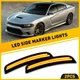 Smoke Lens Front Amber LED Side Marker Signal Reflector For 2015+ Dodge Charger