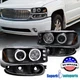 Black Fits 2001-2006 GMC Yukon Sierra Denali Projector Headlights+Bumper Lights
