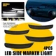 For 2015-2022 Dodge Charger Smoked Front Rear White LED Side Marker Lights USA