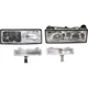 Headlight Kit For 1987-1990 Chevrolet Caprice Left & Right Mounts on Bumper 4pc