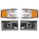Corner Light & Headlight Kit Left Right for 1991-1994 Lincoln Town Car Base