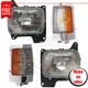 Corner Lights and Headlights kit of 4 pc for 1990-1994 Nissan D21 Base, SE