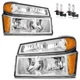 Pair Headlights Assembly For 2004-2012 Chevy Colorado GMC Canyon W/Bulbs L+R Pair Headlights Assembly For 2004-2012 Chevy Colorado GMC Canyon W/Bulbs L+R