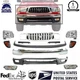 New Front Bumper Chrome & Headlight Assembly Kit For 2001-2004 Toyota Tacoma